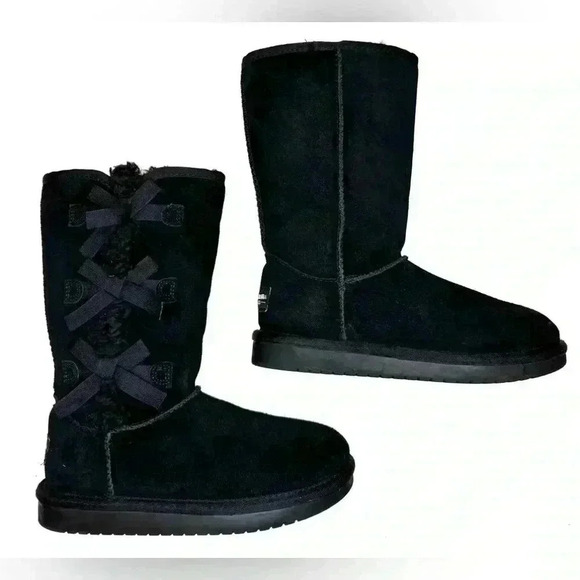 Koolaburra by Ugg Tall Black Boots Size 1 - Picture 4 of 9